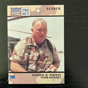 Desert Storm trading card. General H. Norman Schwarzkopf
